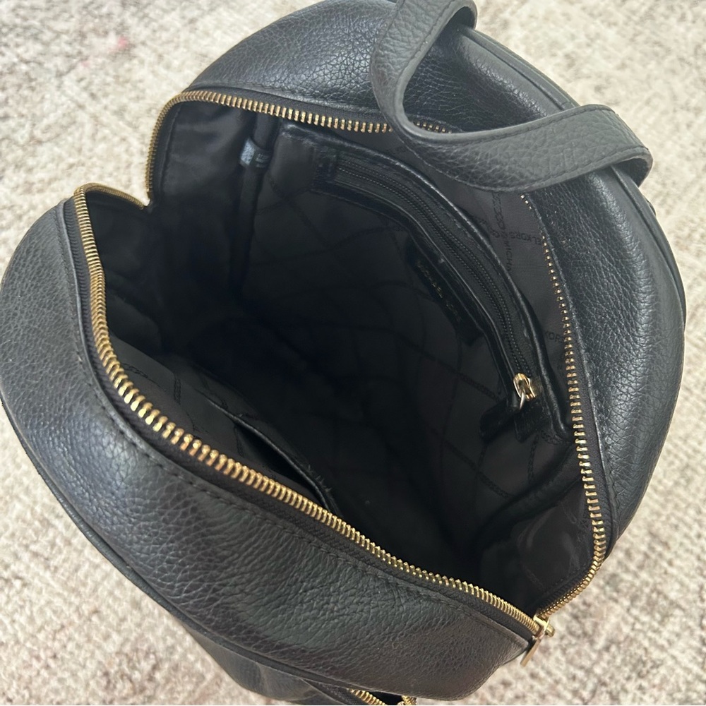 Michael Kors Black Leather Backpack with Gold Hardware - Picture 9 of 9